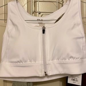 White Fila sports bra